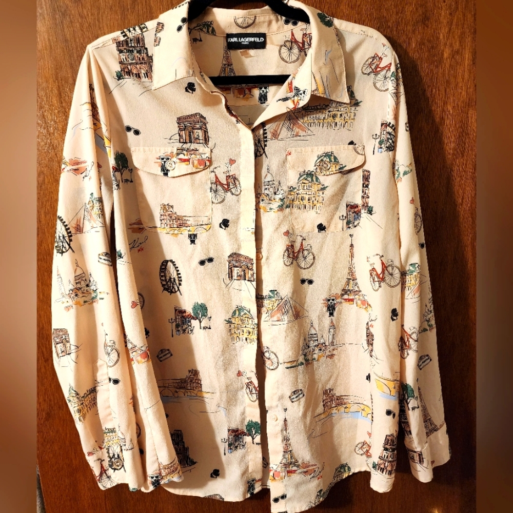 Karl Lagerfeld Paris light pink button down